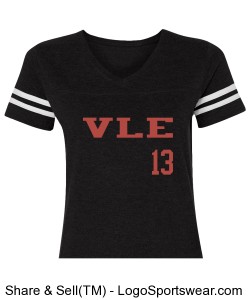LAT Ladies Vintage Football T-Shirt Design Zoom